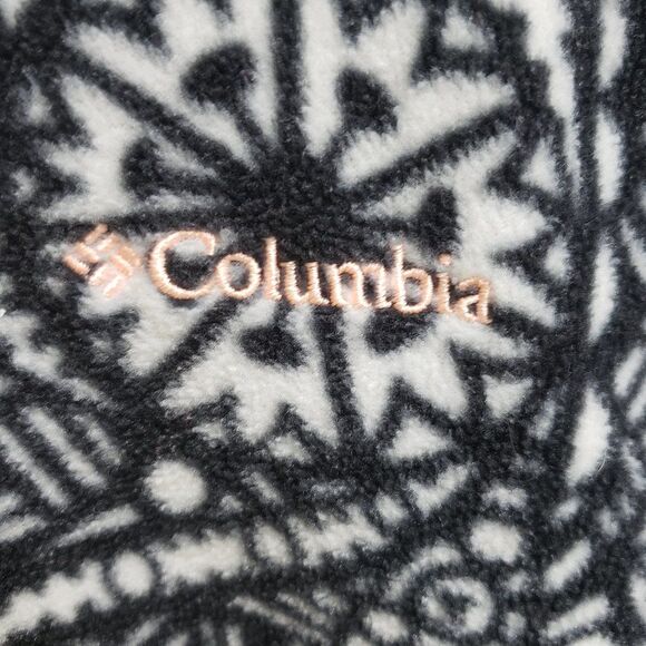 Columbia Jacket Girls Youth XL Full Zip Black White Coral Pockets Outdoor Warm - Picture 5 of 10